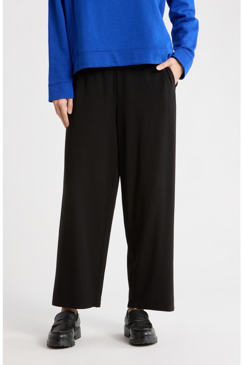 Straight Leg Ankle Pants, Main, color, BLACK