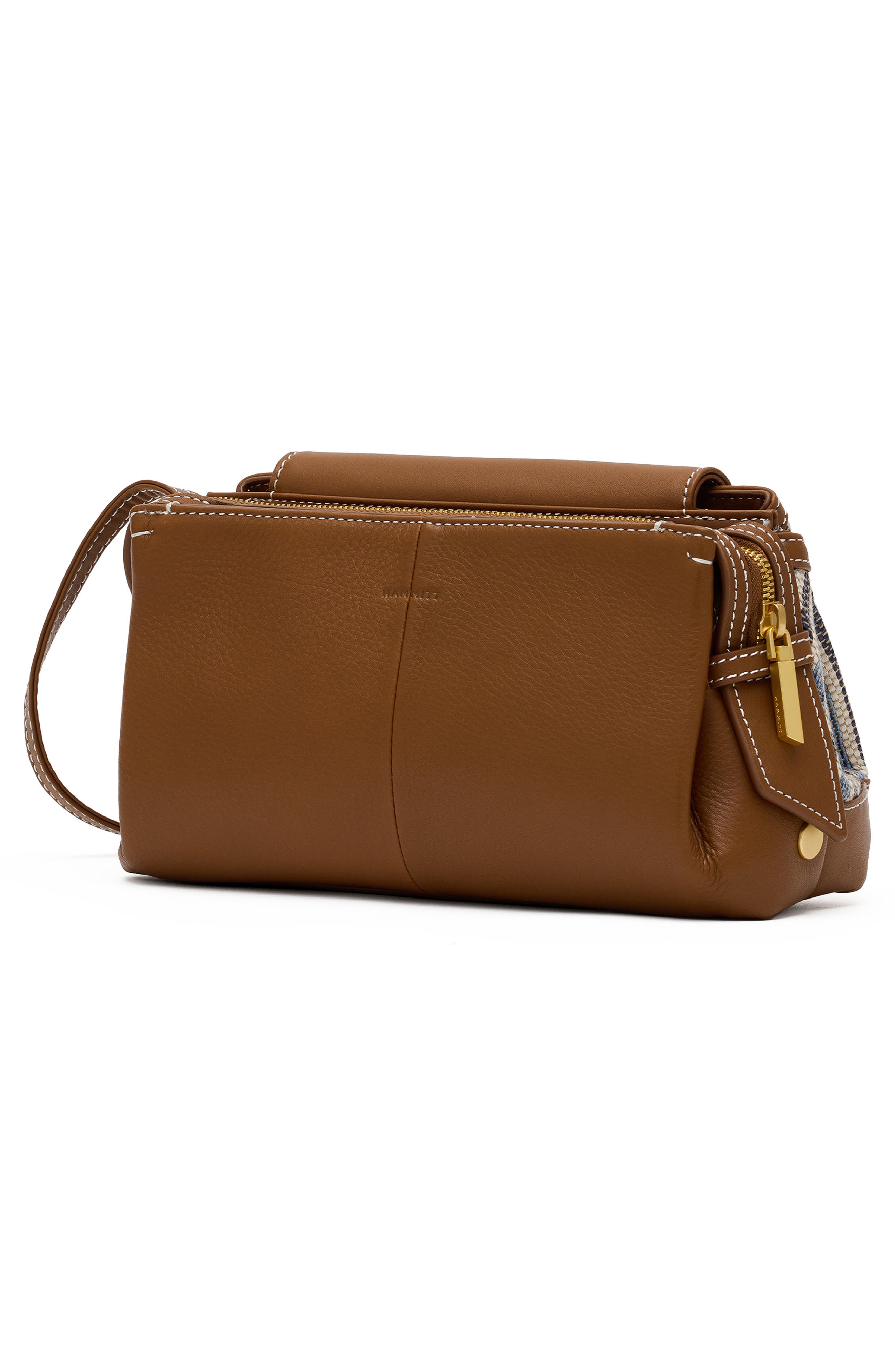 HAMMITT Medium Shoulder Bag, Alternate, color, Cabana Blue/ Brushed Gold