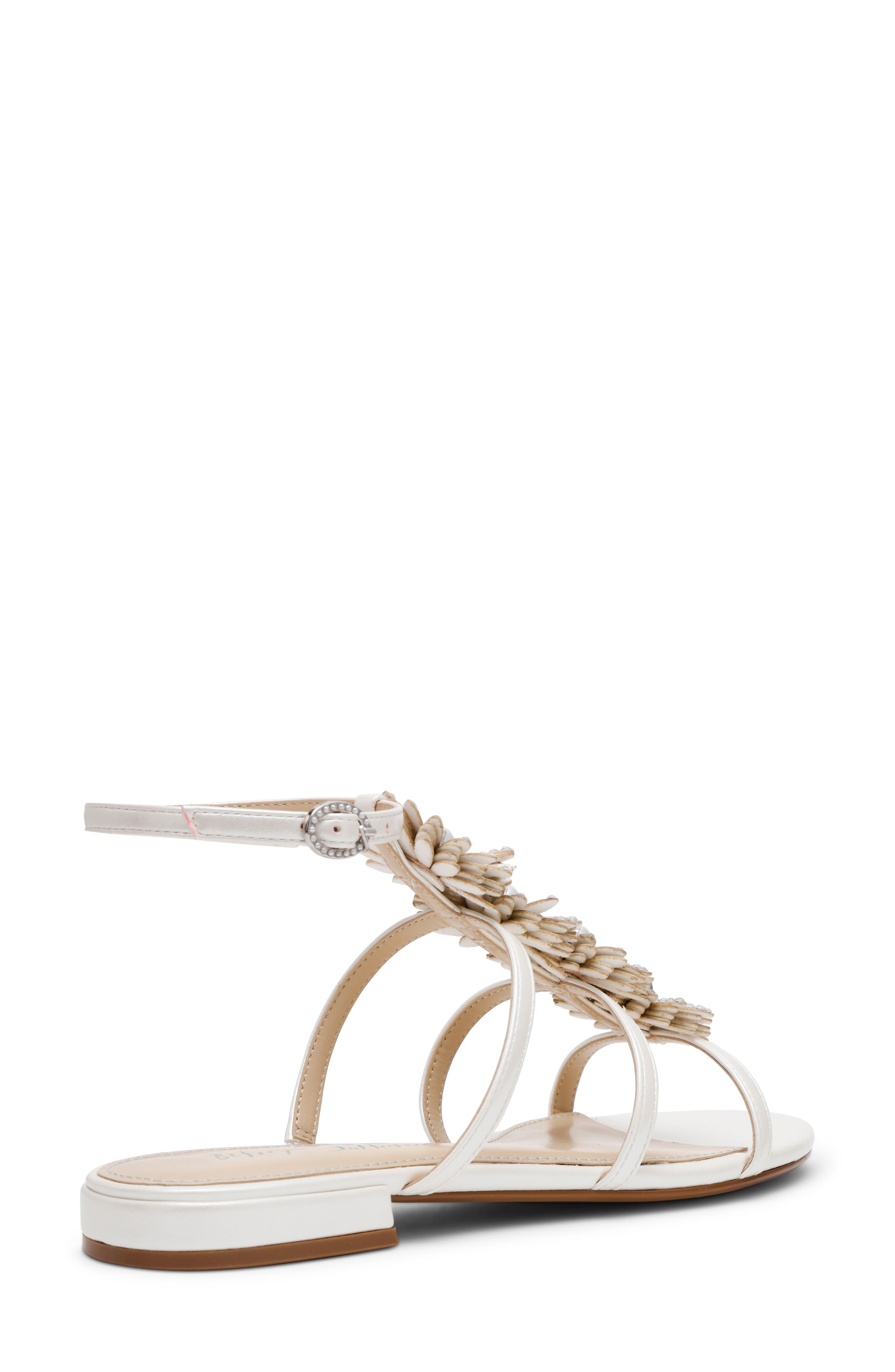 Betsey Johnson Joyce Ankle Strap Sandal, Alternate, color, Ivory