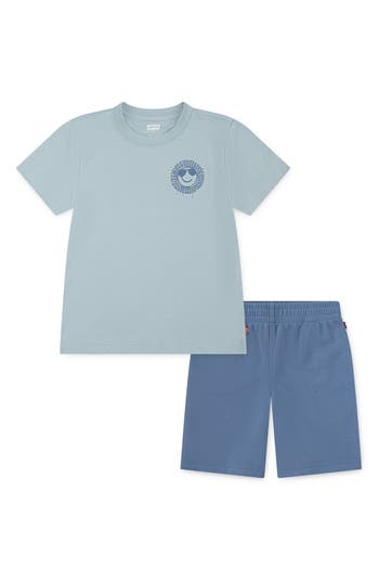 LEVI'S® LEVI'S® KIDS' SMILEY GRAPHIC T-SHIRT & SHORTS SET