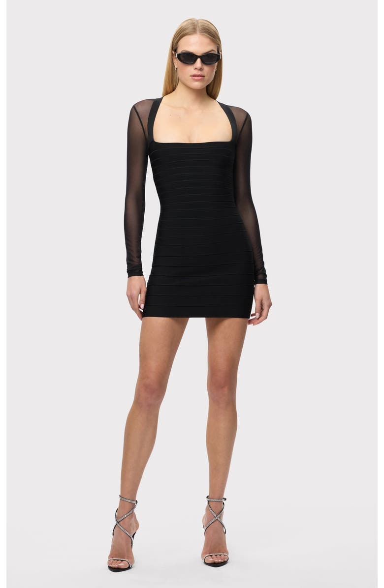 Herve Leger The Yasmin Dress, Alternate, color, Black