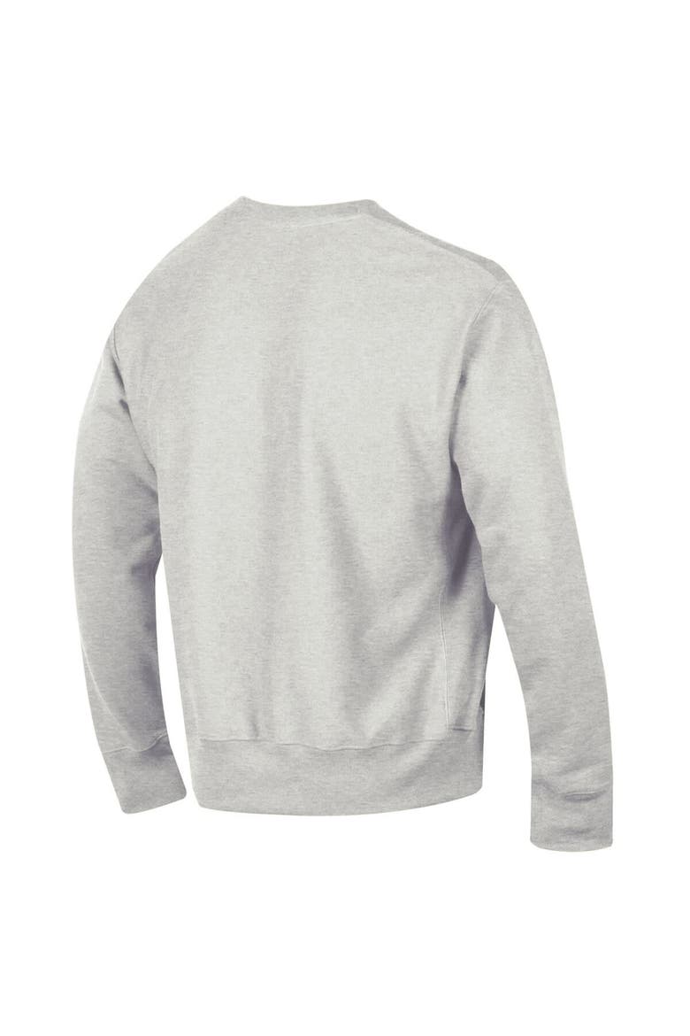 Men's Champion Gray Washington Huskies Arch Over Logo Reverse Weave Pullover Sweatshirt, Alternate, color, Heather Gray