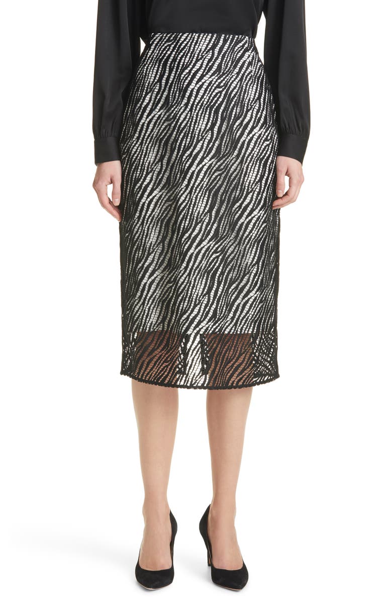 BOSS Vezra Lace Overlay Skirt, Main, color, 