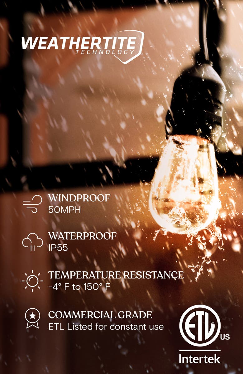 Brightech Ambience Pro Solar LED 1W String Lights, Alternate, color,