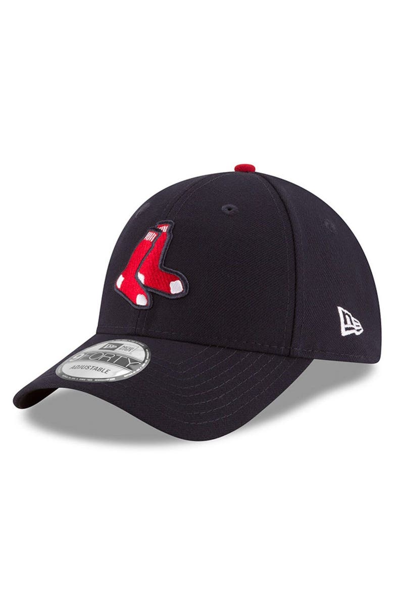 Men's New Era Navy Boston Red Sox League Logo 9FORTY Adjustable Hat, Main, color, Navy