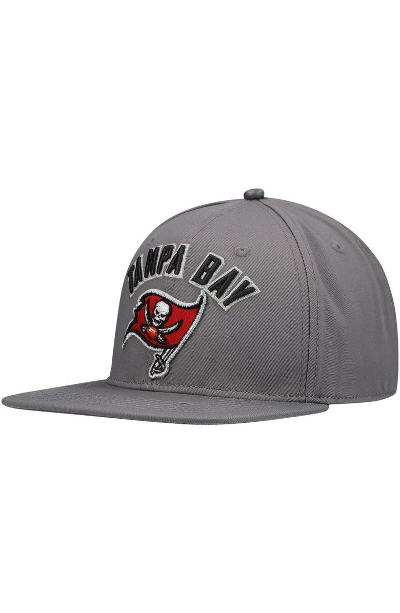 PRO STANDARD Men's Pro Standard Gray Tampa Bay Buccaneers Stacked Snapback Hat, Alternate, color, Gray