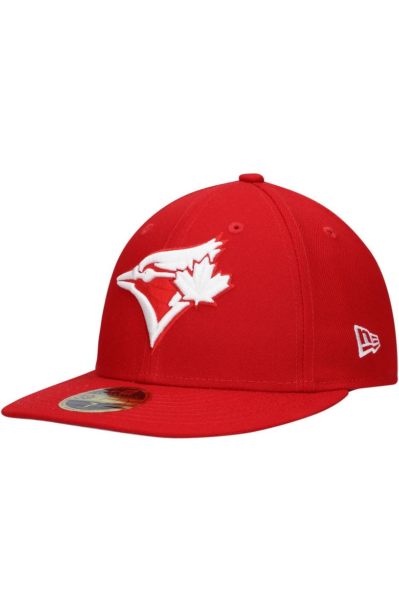 New Era Men's New Era Scarlet Toronto Blue Jays Low Profile 59FIFTY Fitted Hat, Alternate, color, 