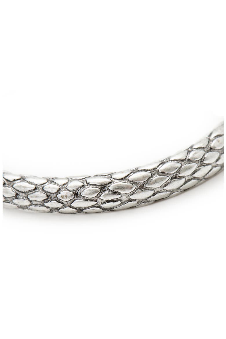 Serpent Hoop Earrings, Alternate, color, WARM SILVER