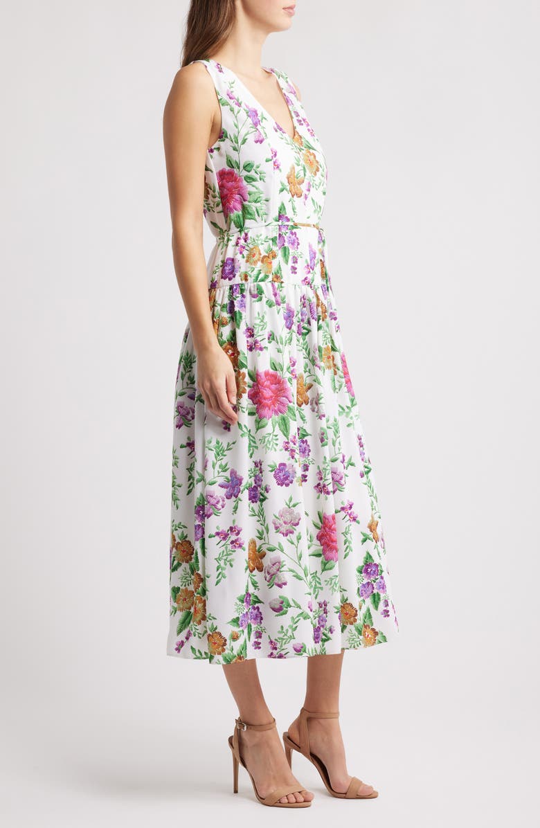 Julia Jordan Floral Sleeveless Midi Dress, Alternate, color,