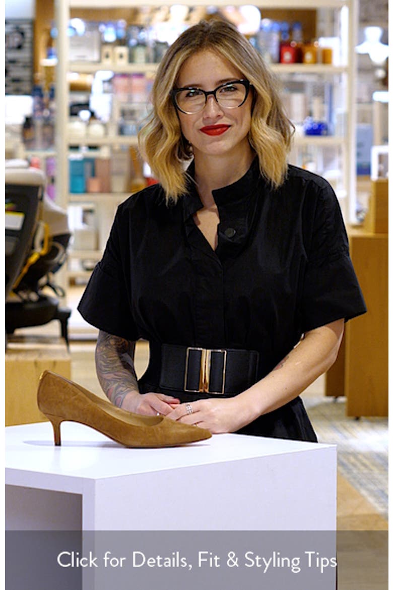Adrienne Pointed Toe KItten Heel Pump video
