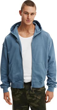 Cotton On Men's Cropped Zip Up Hoodie