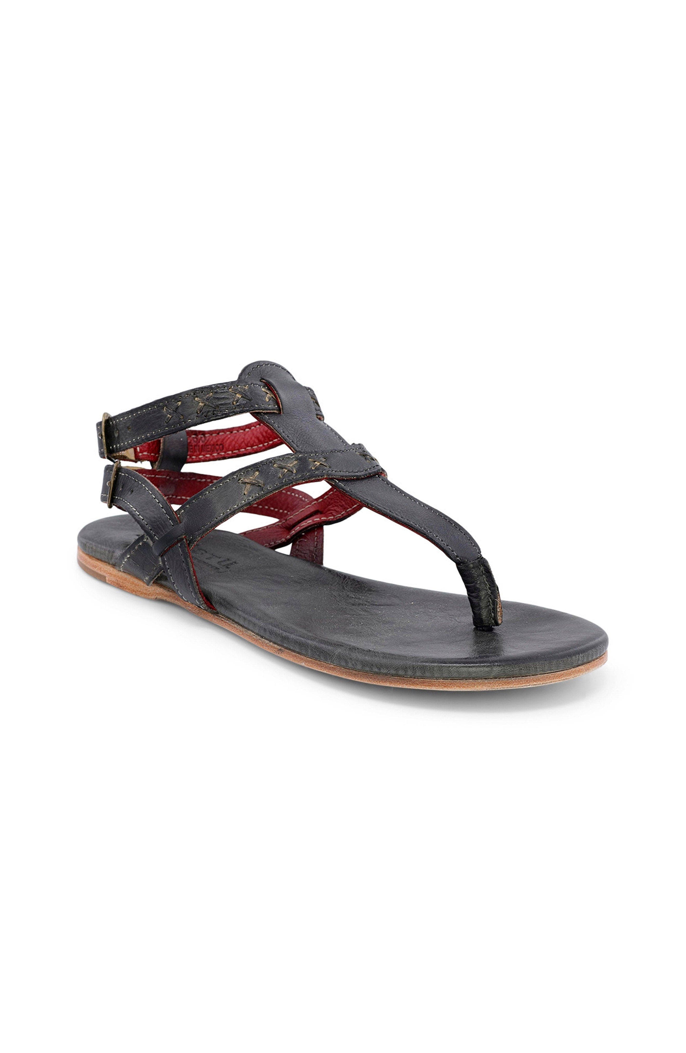 Bed Stu Moon Toe-Post Sandal, Main, color, Black Rustic