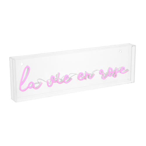 Jonathan Y La Vie En Rose Contemporary Glam Acrylic Neon Lighting In Pink