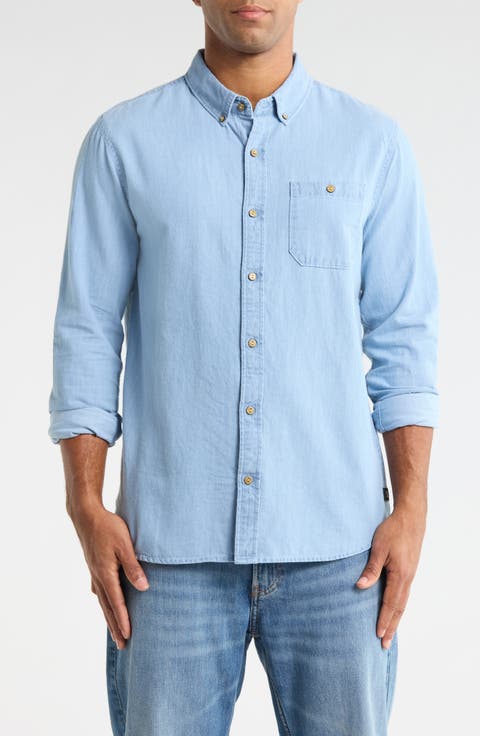 Scholar Organic Cotton Chambray Button-Down Shirt