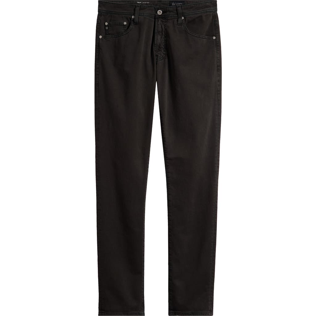 Ag Tellis Stretch Sateen Modern Slim Pants In Black