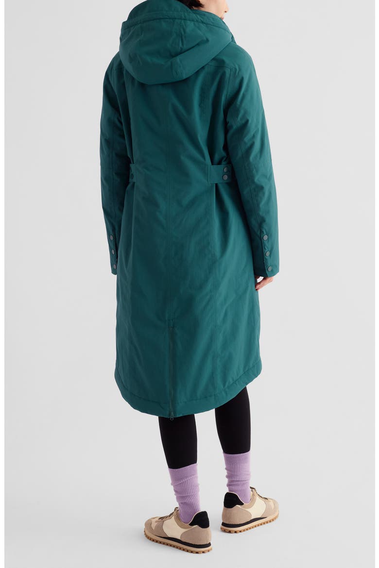 Janelle Waterproof Hooded Raincoat, Alternate, color, LOCH