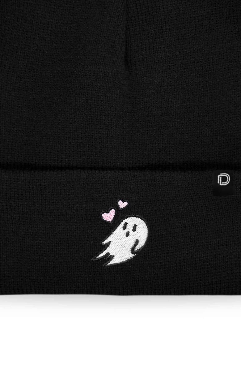Dalix Heartly Ghost Beanie, Alternate, color, Black