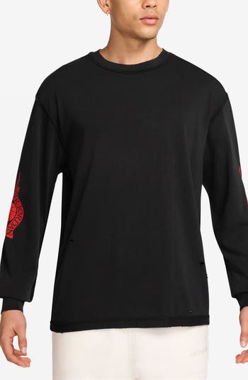 Jordan Rare Air Distressed Long Sleeve Graphic T-Shirt