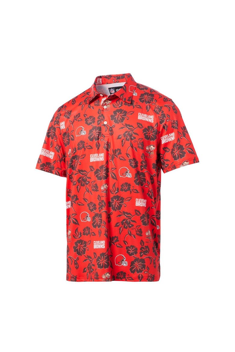 Men's Reyn Spooner Orange Cleveland Browns Pua Performance Polo, Alternate, color, Orange
