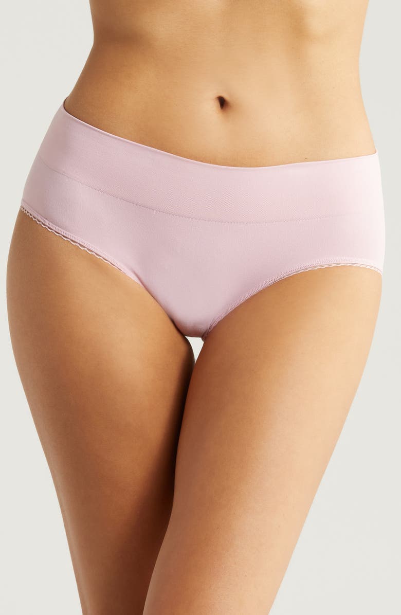 Wacoal Feeling Flexible Hipster Briefs, Main, color, Pink Nectar