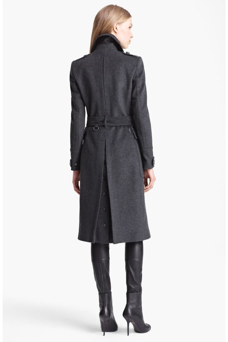 'Sheeran' Wool & Cashmere Trench Coat, Alternate, color, DARK GREY MELANGE