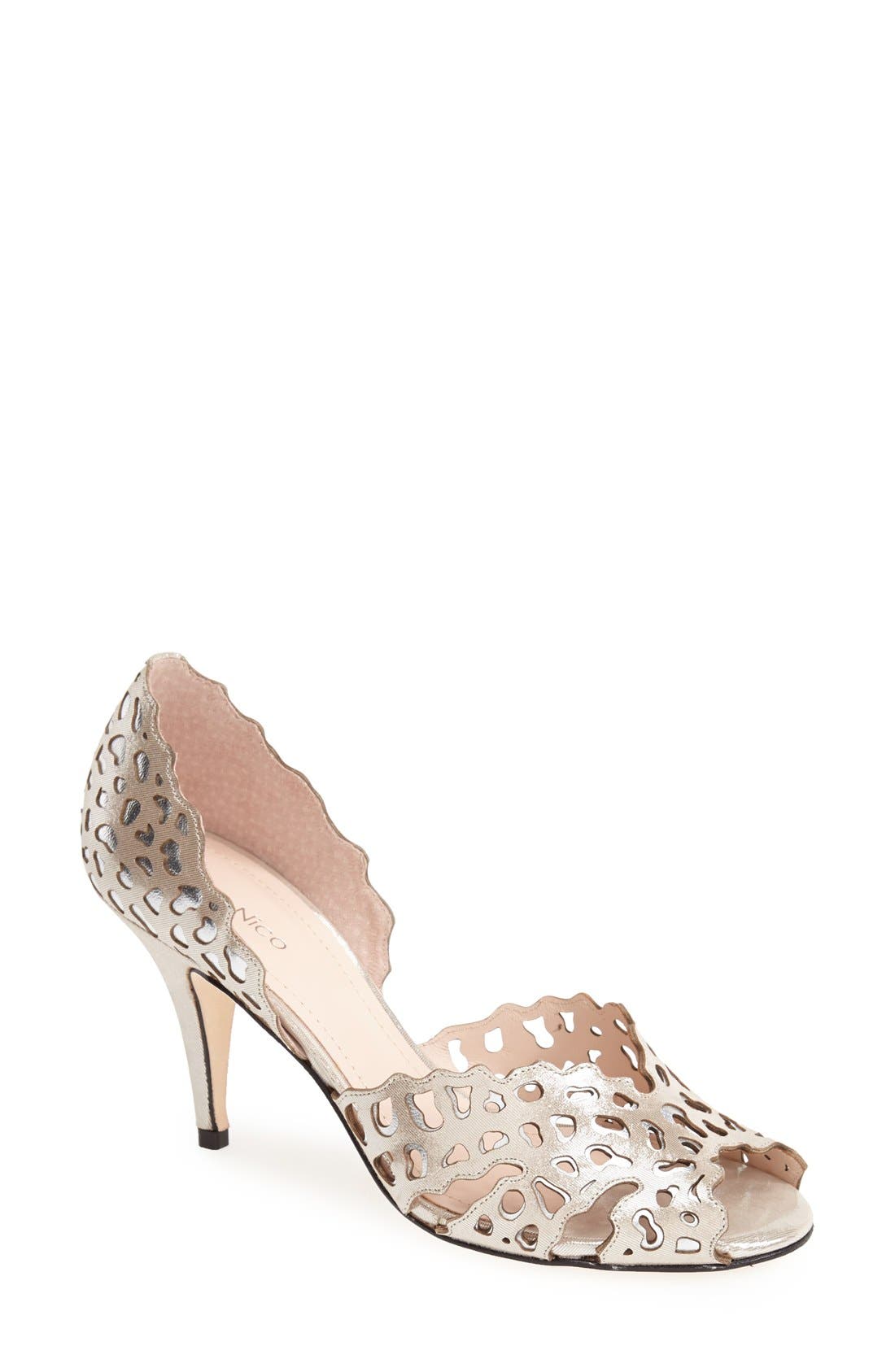 'Artesia' d'Orsay Pump, Main, color, SILVER