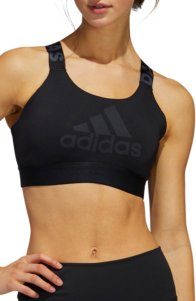 adidas Strappy Back Sports Bra, Main, color, 