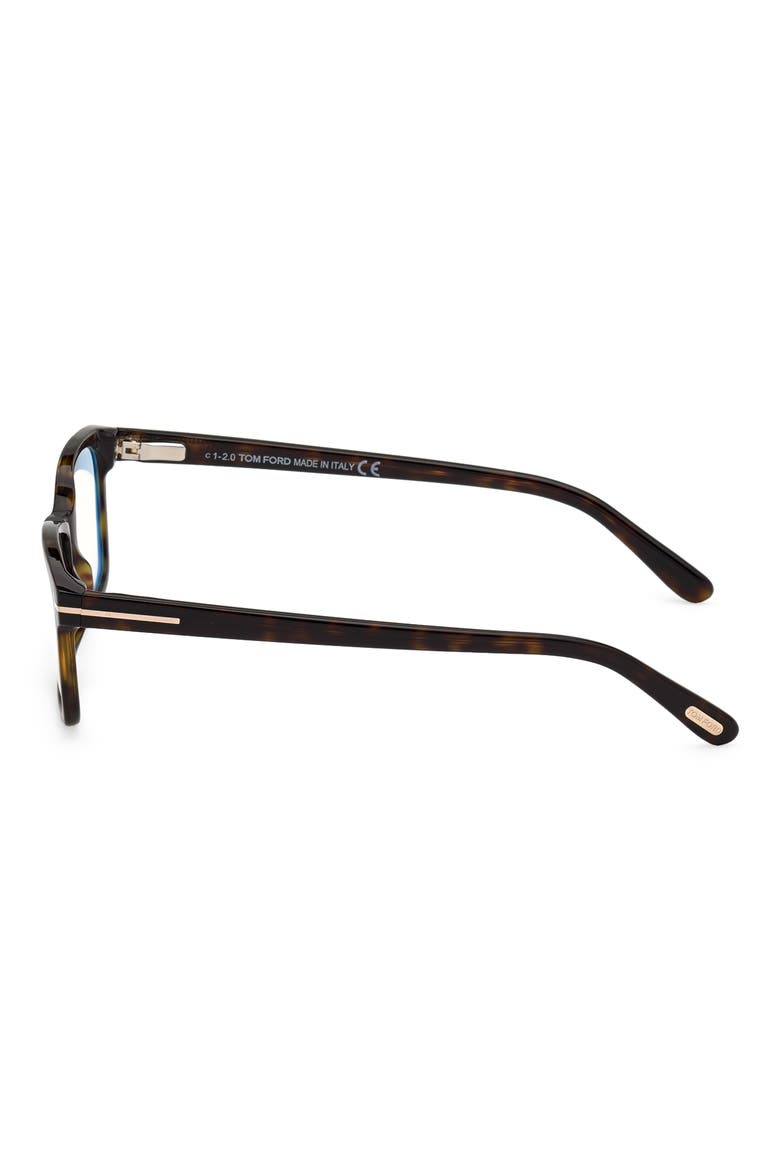 53mm Rectangular Blue Light Blocking Optical Glasses, Alternate, color, HAVANA / BLUE BLOCK