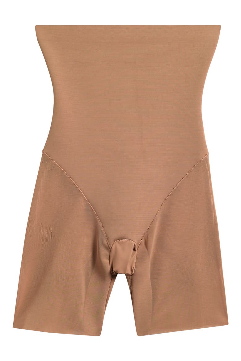 Powermesh Zoned High Waisted Shorts, Alternate, color, SIENNA