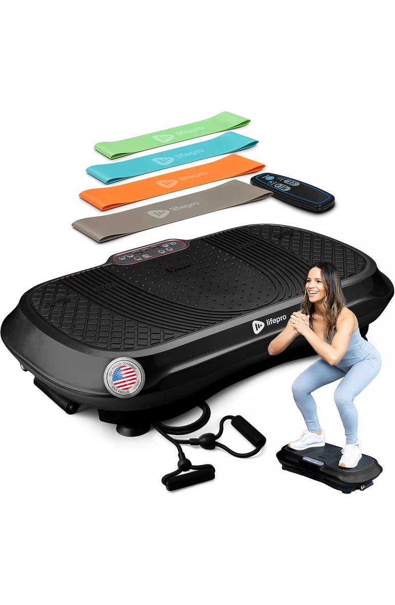 Lifepro Waver Vibration Plate Exercise Machine Whole Body Vibrating Platform, Main, color, Black