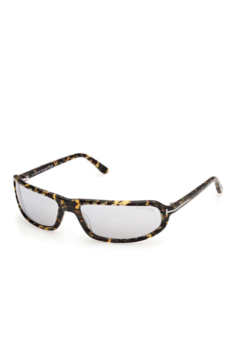 Addison-02 64mm Rectangular Sunglasses, Main, color, COLORED HAVANA SMOKE MIRROR
