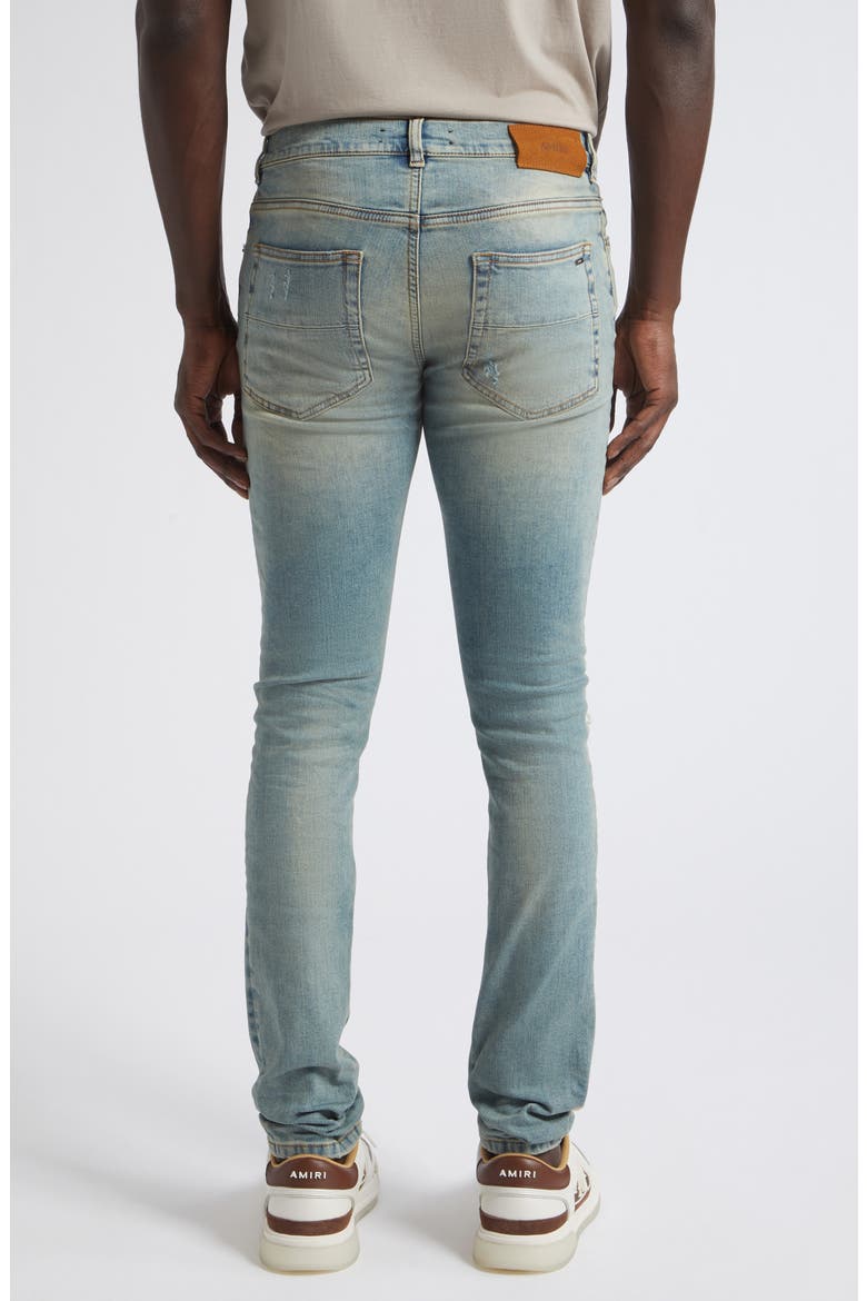 MX1 Flannel Patch Ripped Skinny Jeans, Alternate, color, MEDIUM INDIGO