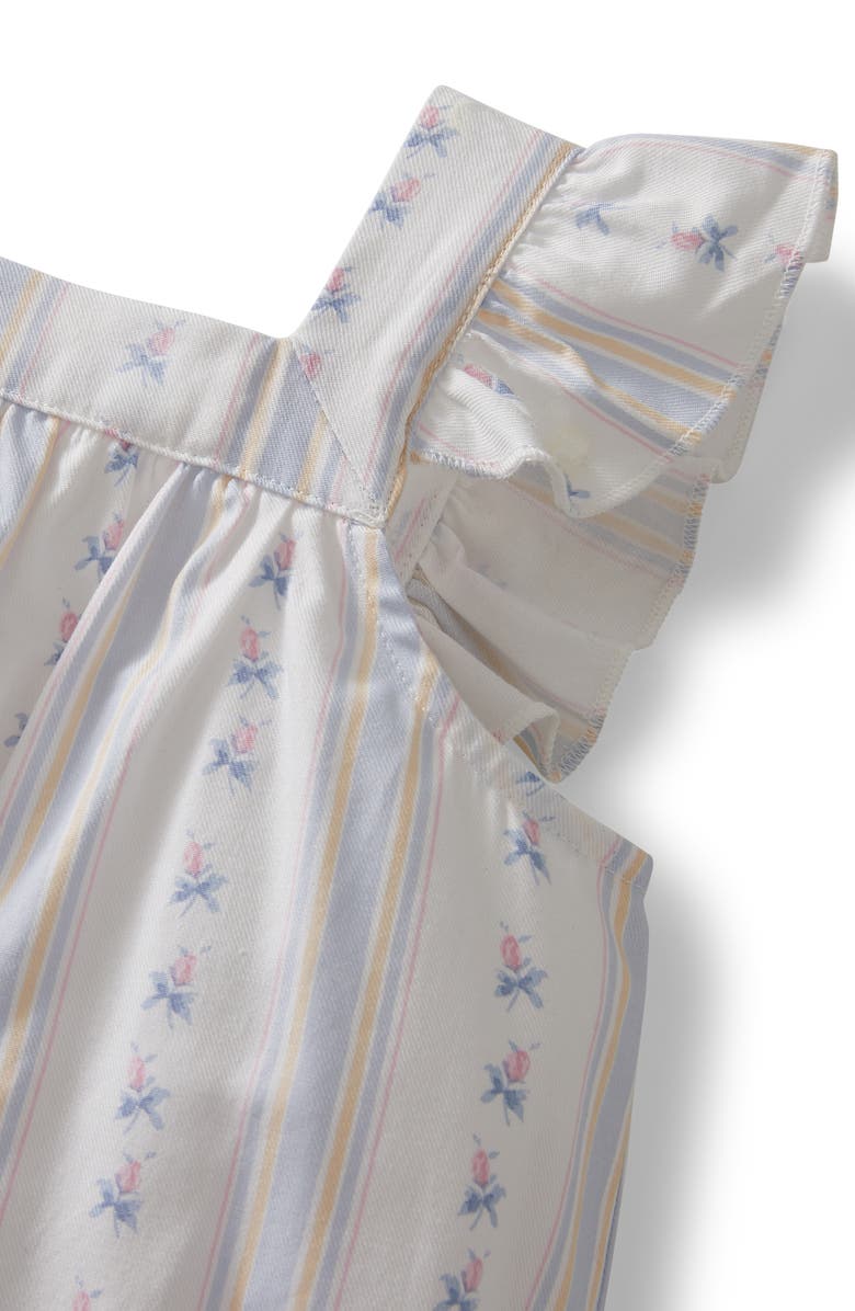 Petite Plume Kids' Clara Flutter Sleeve Cotton Blend Twill Nightgown, Alternate, color, 