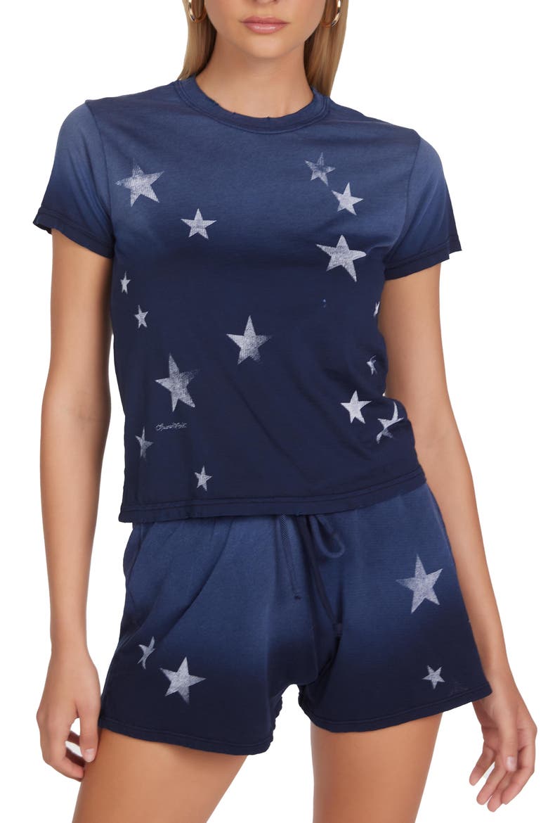 Ursula Vintage Stars Top, Alternate, color, Navy Ombre