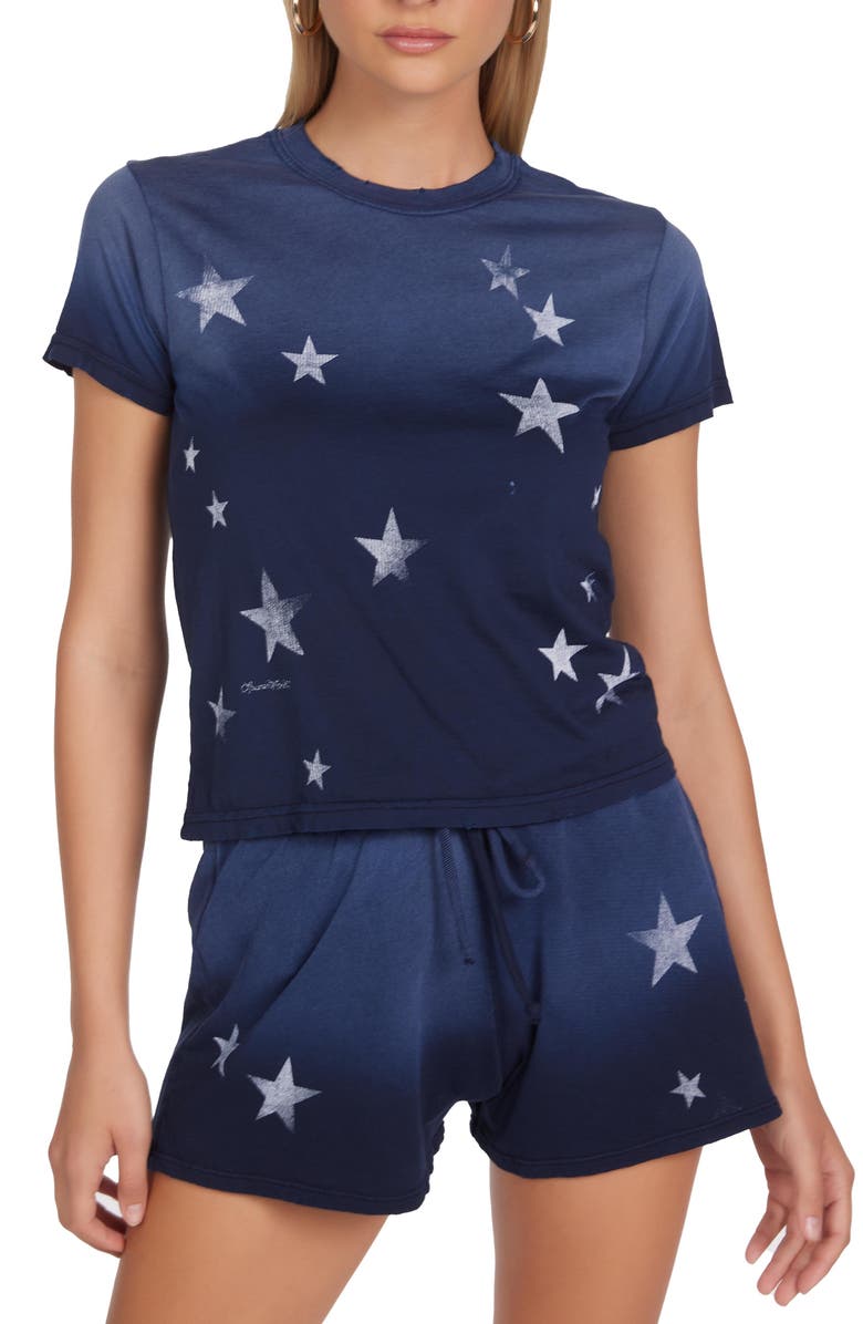 Lauren Moshi Ursula Vintage Stars Top, Alternate, color, Navy Ombre