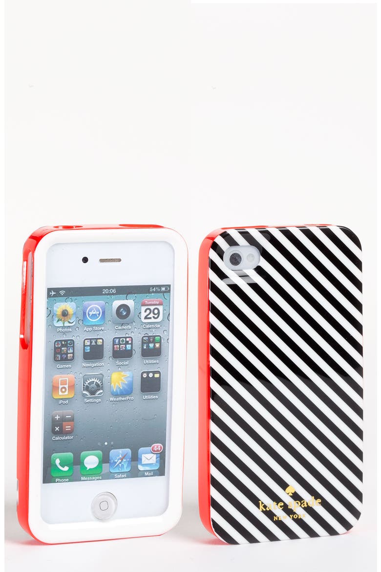 hard shell iPhone 4 & 4S case, Main, color, BLACK/ WHITE/ RED