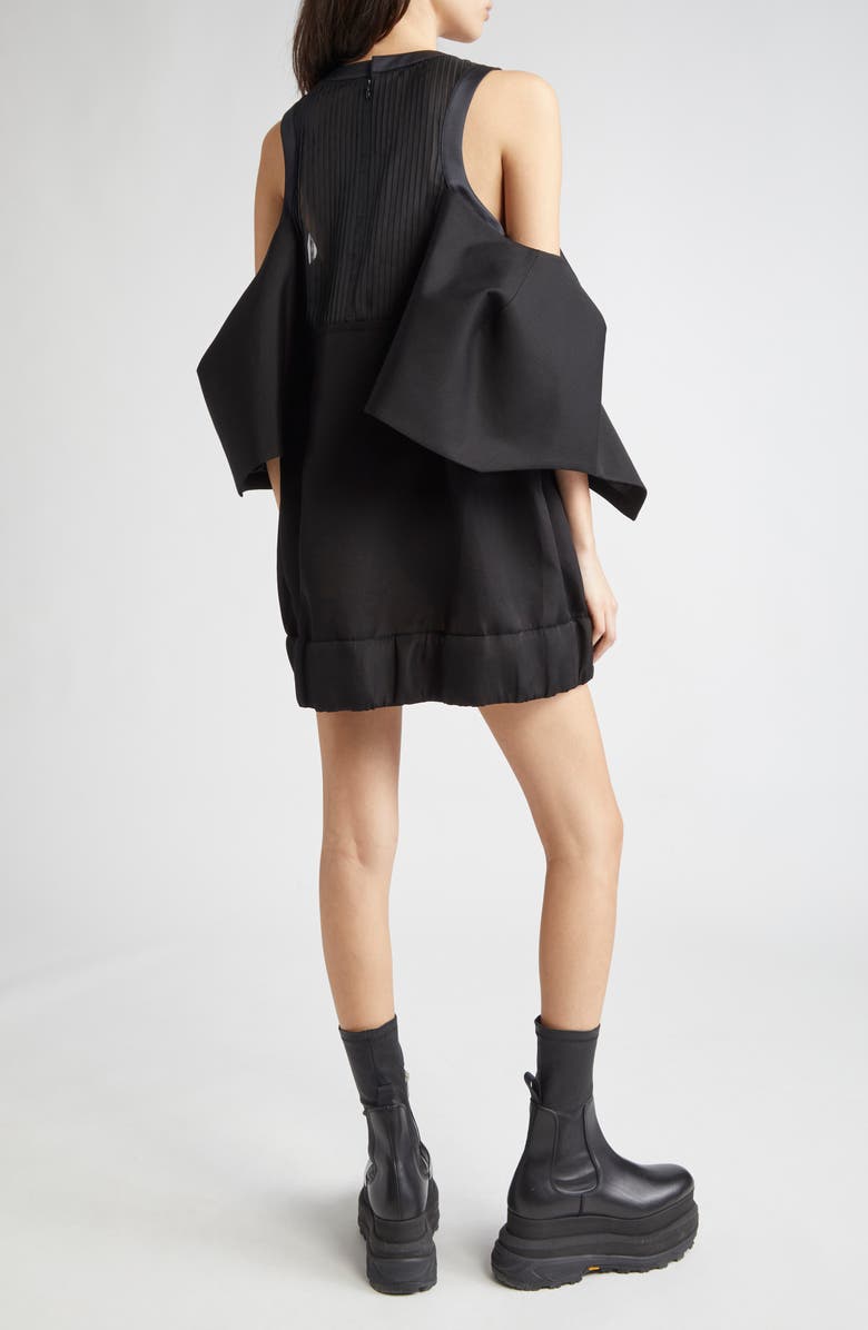 Sacai Silk & Cotton Double Face Layered Dress, Alternate, color, 