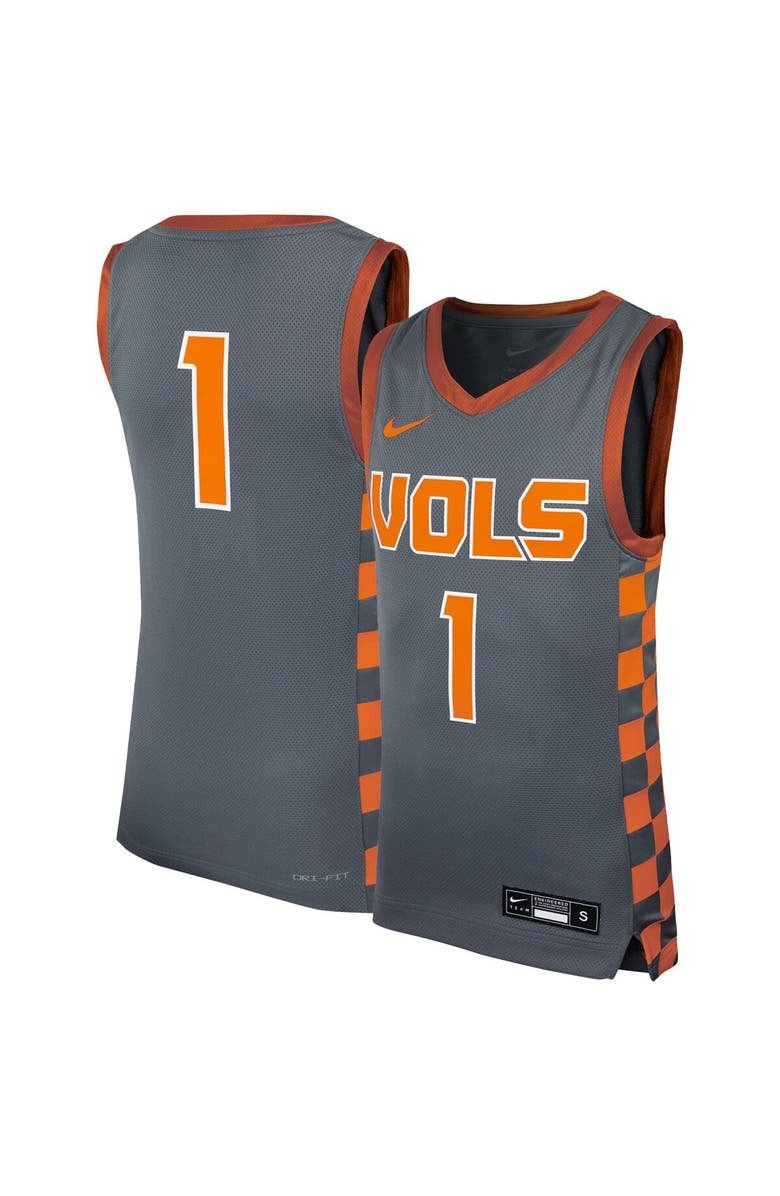 Nike Youth Nike #1 Gray Tennessee Volunteers Icon Replica Basketball Jersey, Alternate, color, Gray