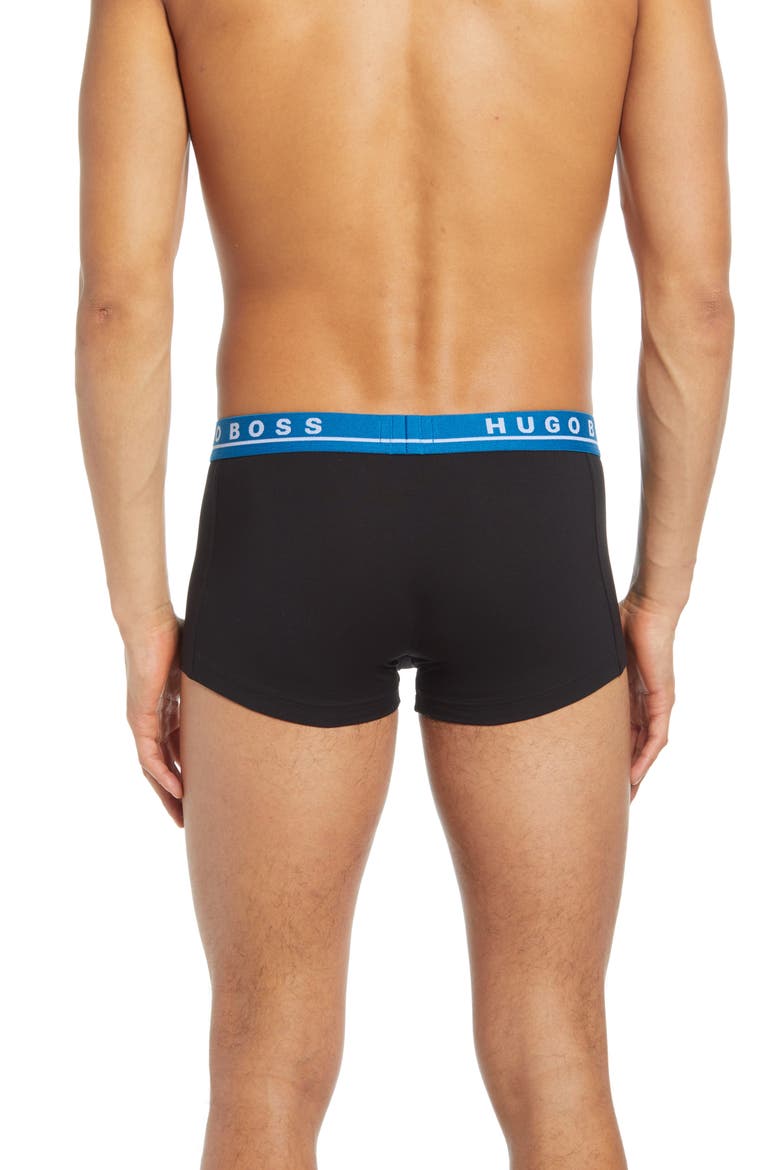 HUGO Assorted 3-Pack Stretch Cotton Trunks, Alternate, color, BLACK MULTI