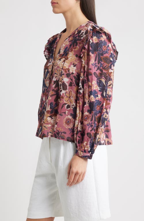Cleobella Priya Print Tie Neck Top In Multi
