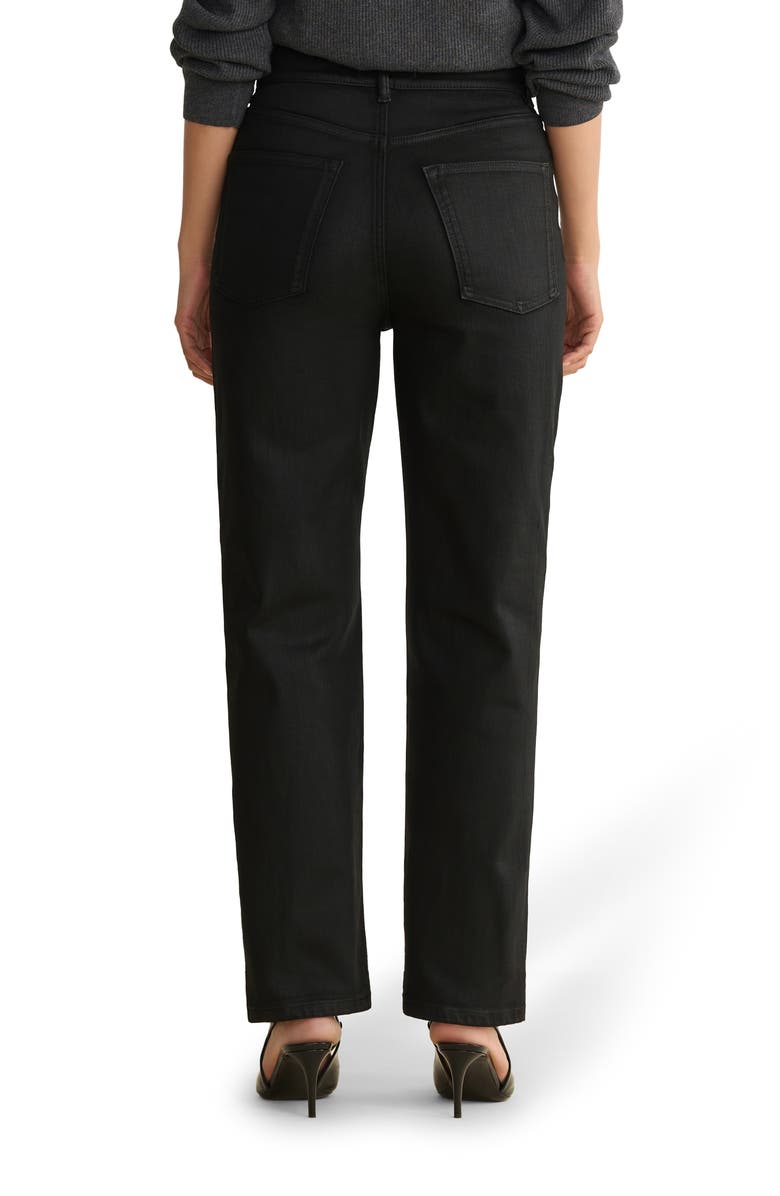 WARP+WEFT ASE Coated High Waist Straight Leg Jeans, Alternate, color, Coated Noir