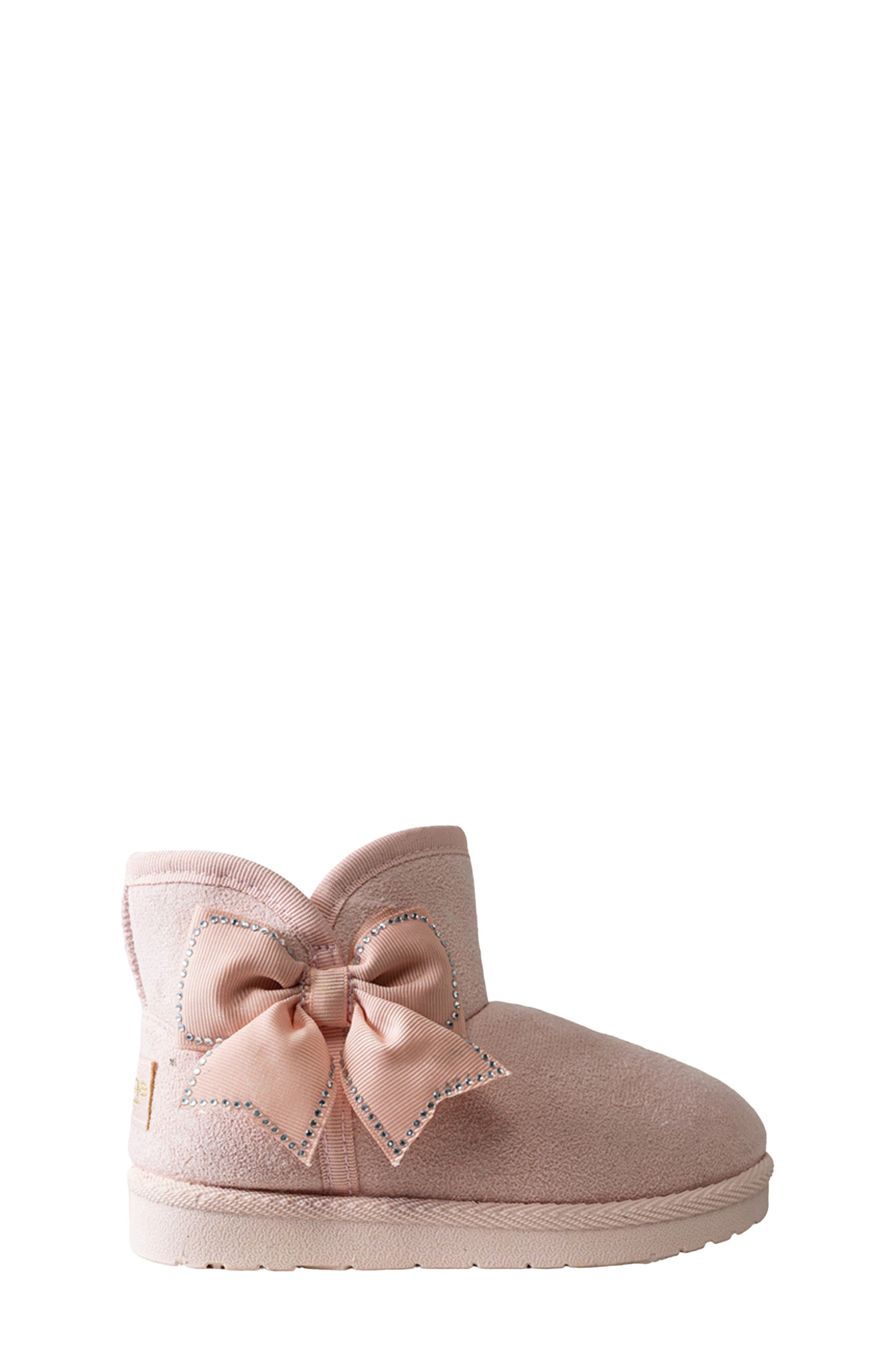 Kids' Cozy Embroidered Faux Fur Lined Boot, Alternate, color, BLUSH