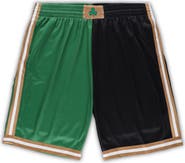 Mitchell & Ness Men's Mitchell & Ness Kelly Green/Black Boston Celtics Big & Tall Hardwood Classics Split Swingman Shorts