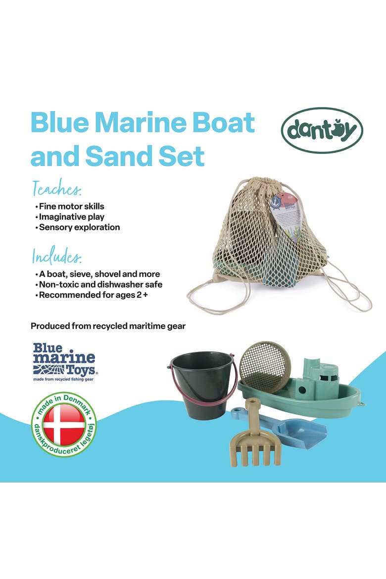 Blue Marine Toy Boat & Sand Playset, 5 Pieces, Alternate, color, Multicolored