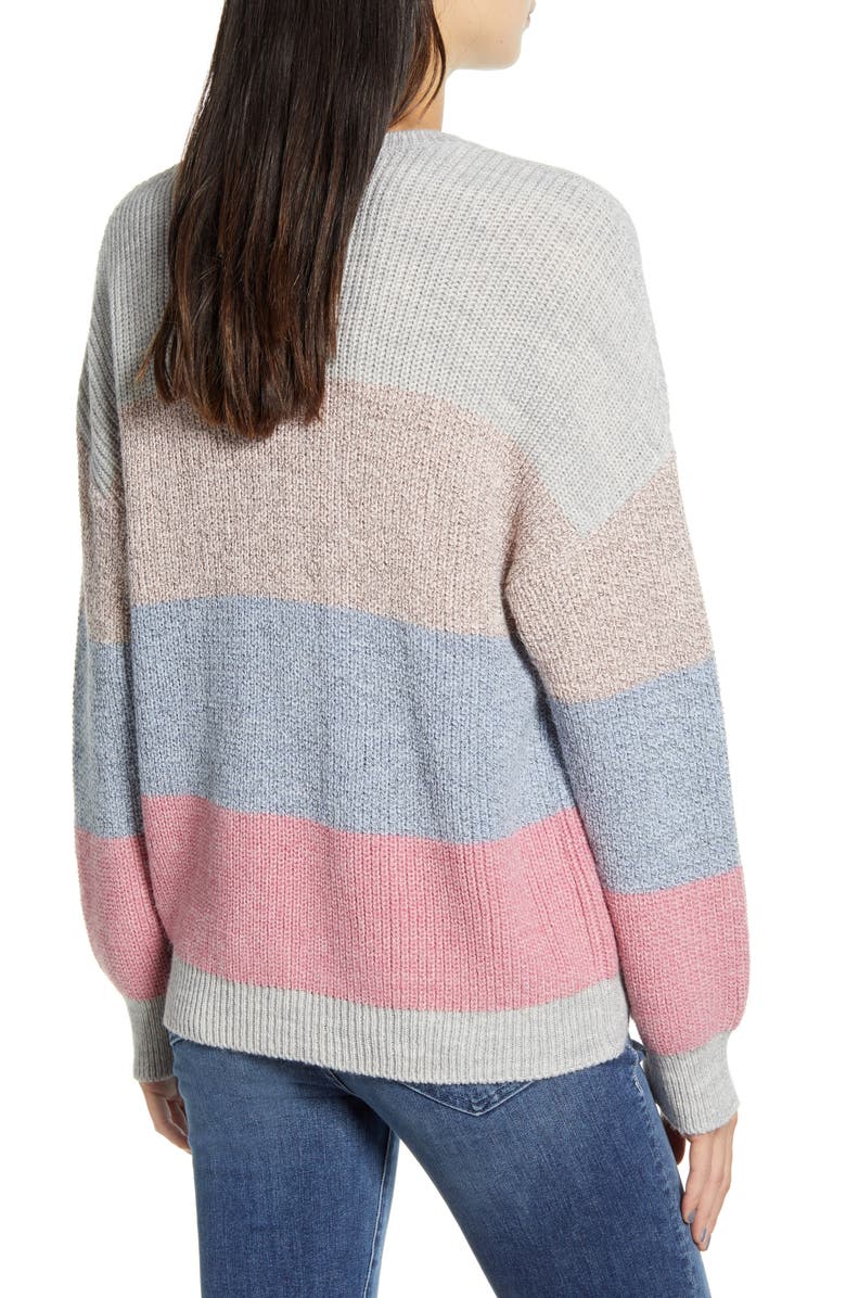 cupcakes and cashmere Elaine Stripe Pullover, Alternate, color, 