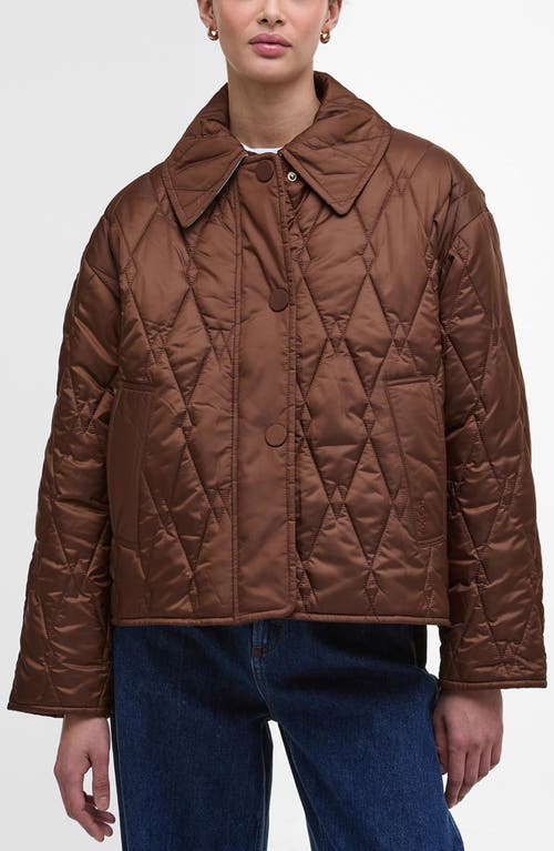 Barbour Bernadette Quilted Barn Jacket In Brown