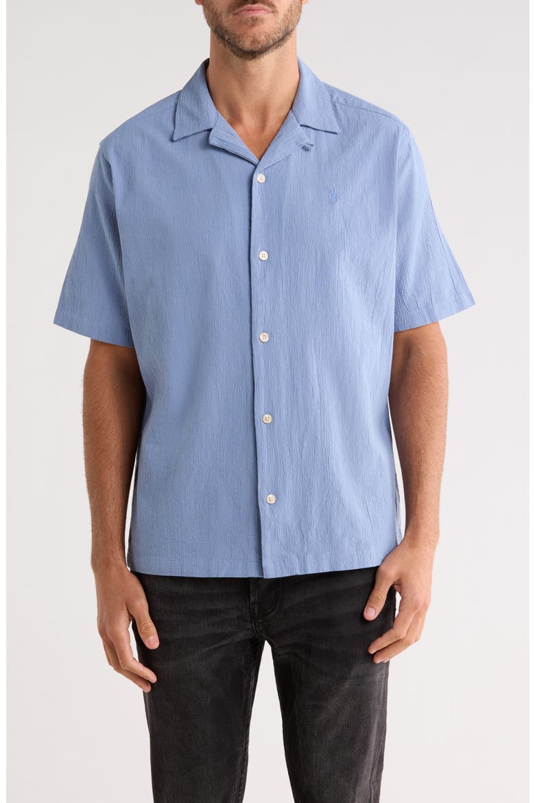 Ferme Short Sleeve Shirt, Main, color, BONDI BLUE