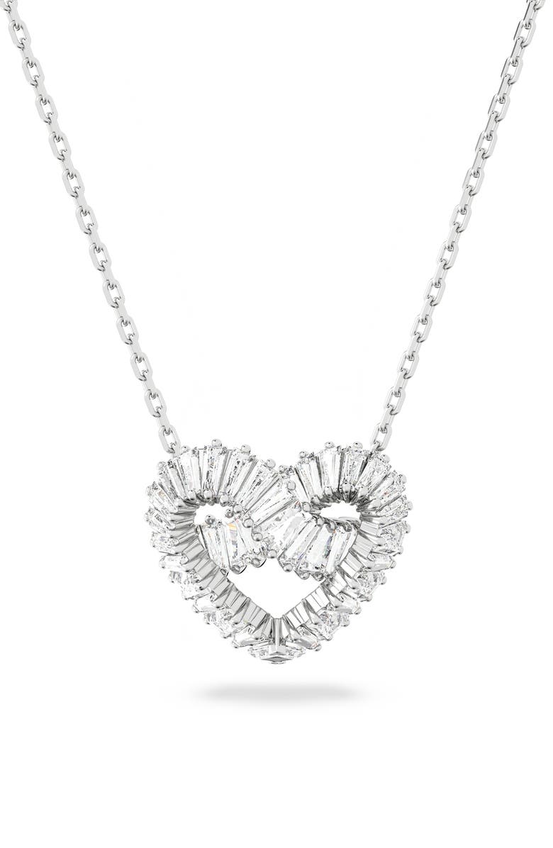 Swarovski Matrix Woven Crystal Heart Pendant Necklace, Alternate, color, 
