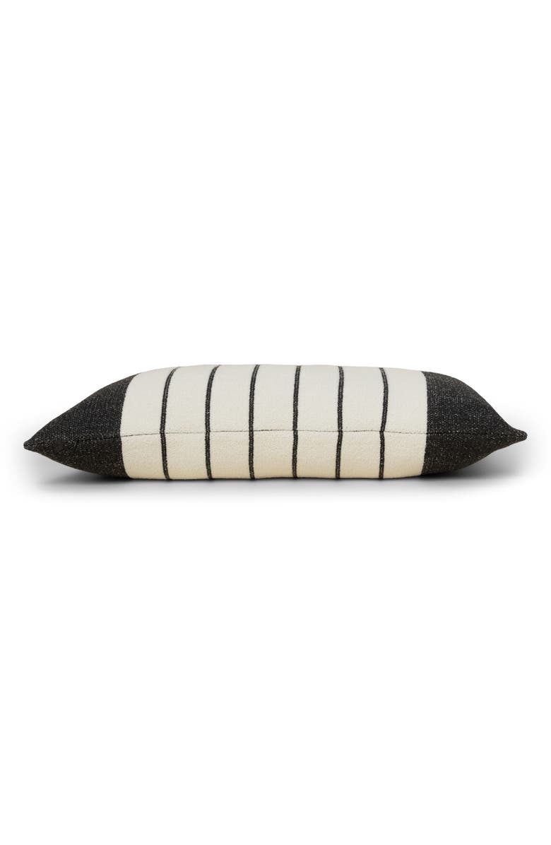 Barefoot Dreams<sup>®</sup> CozyChic<sup>®</sup> Border Stripe Pillow, Alternate, color, Cream/Carbon