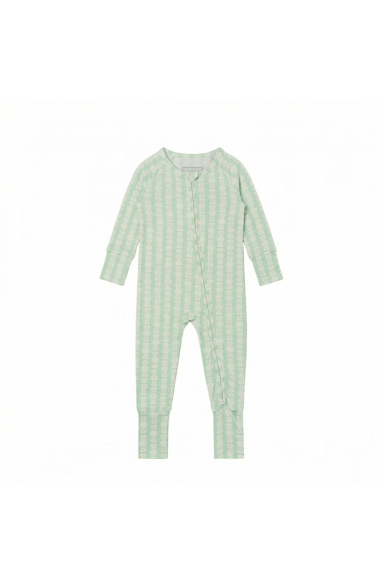 Motette Long Sleeve and Pajama Buttery Soft Sleeper, Alternate, color, Mint Meadows